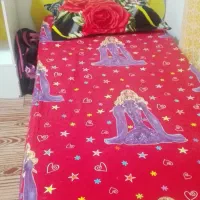 دو عددتخت خواب با تشک.کمد.پاتختی.فرش.پرده|تشک تختخواب|دوگنبدان, |دیوار