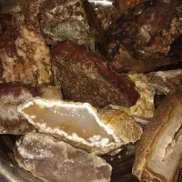 عقیق خام وآماتیس بنفش