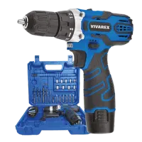 دریل شارژی ۲ باطری با لوازم با یکسال گارانتی