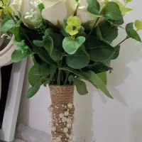 دسته کل عروس|گل مصنوعی|قم, ولیعصر|دیوار