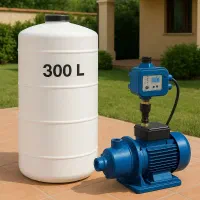 ست پمپ بشقابی و مخزن ۳۰۰ لیتری عمودی