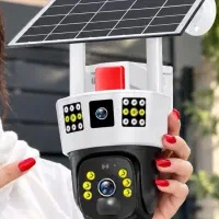 دوربین مداربسته خورشیدی 2لنز/بدون نیاز به برق