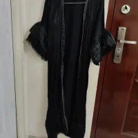 مانتو مزونی مجلسی مشکی بلند فیری سایز ۳۶ تا ۴۲