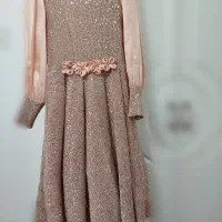 لباس مجلسی دخترانه عررسکی پشت دنبال دار سایز ۳۸