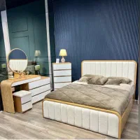 سرویس خواب چوبی رویایی شیک و مدرن(تولید مستقیم)|تخت و سرویس خواب|سراوان, |دیوار
