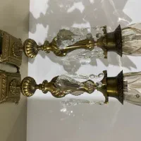 شمعدانی برنجی روکش آنتیک