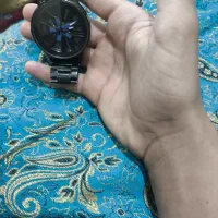 ساعت رینگی رنگ آبی و قابل حرکت