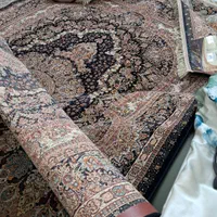 یک جفت فرش۹متری۷۰۰شانه۲۵۵۰تراکم نگین مشهد سورمه ای|فرش|تهران, سجاد|دیوار