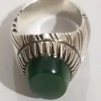 انگشتر نقره با نگین یشم|جواهرات|مینودشت, |دیوار