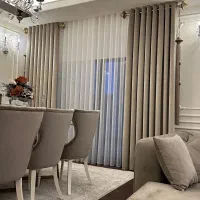 پرده جدید رنگ موکا چکی