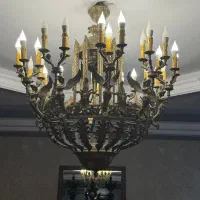 لوستر سلطنتی برنز 10 شاخه فرشته|لوستر و چراغ آویز|تهران, دزاشیب|دیوار