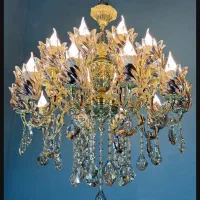 لوستر ۲۴شعله ترکیب برنز ‌کریستال درجه یک|لوستر و چراغ آویز|کرمانشاه, |دیوار