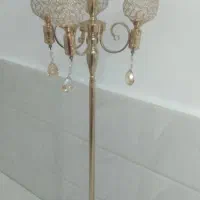 دوعدد شمعدان سنتی ویک عدد آباژر
