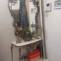 آینه شمعدان برنج قدیمی