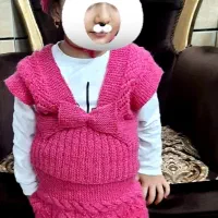 لباس دخترانه بافت با دست یلدایی و غیر یلدا|کفش و لباس بچه|اصفهان, کنگاز|دیوار