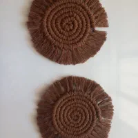 زیر لیوانی مکرومه گرد|صنایع دستی و سایر لوازم تزئینی|شیراز, درکی|دیوار