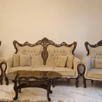 مبل استیل چوب گردو ۹ نفره