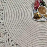 رومیزی گرد مکرومه|صنایع دستی و سایر لوازم تزئینی|تهران, شهرک رضویه|دیوار