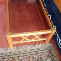 میز پذیرایی از چوب نراد باشیشه