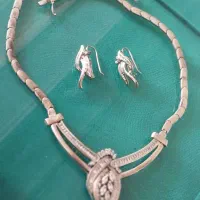 سینه ریز و گوشواره نقره