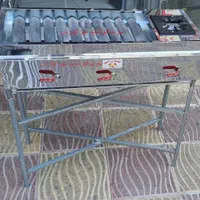 کبابپز گازی سه شیر پلوپزدار باربیکیو پایه تاشو