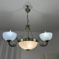لوستر سه شعله برنزی