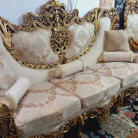 مبل.  سرویس مبلمان سلطنتی فروش فوری چوب راش