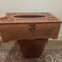 جا دستمال کاغذی و سطل چوبی|صنایع دستی و سایر لوازم تزئینی|تهران, مطهری|دیوار