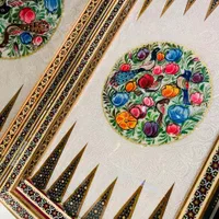 تخته نرد خاتم کاری طرح گل و طاووس|اسباب‌‌بازی|تهران, چیتگر جنوبی|دیوار