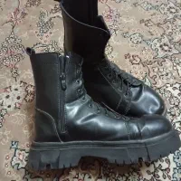 بوت چرم ساق بلند