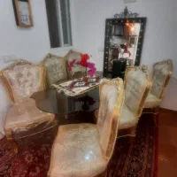 میز ناهار خوری ۸نفره امیز شیشه ای