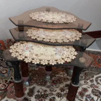 میز عسلی شیشه ای سه تایی در حد نو|مبلمان خانگی و میز عسلی|تهران, چیتگر شمالی|دیوار