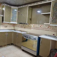 کابینت هایگلاس براق طرح دار