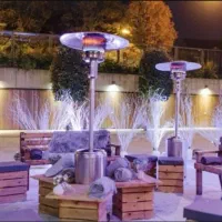 بخاری قارچی فضای باز ، هیتر رستورانی، باغی و کافه‌