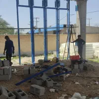 اجرای وال پست نبشی کشی و کاشت میلگرد