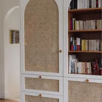 کابینت .کمد دیواری نئوکلاسیک روکش چوب .انزو ،حصیری|جاکفشی، کمد، دراور|بیرجند, |دیوار