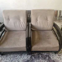 مبل چوبی ۷ نفره و میز وسط|مبلمان خانگی و میز عسلی|تهران, عباس‌آباد|دیوار