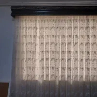 ۲عددپرده بلند،طرح گل،کاملاسالم وشسته شده