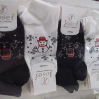 جوراب آدم برفی سفید و مشکی