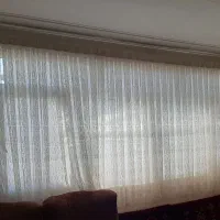 پرده دانتل نباتی رنگ