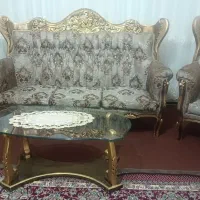 مبل سلطنتی با چوب گردو سالم|مبلمان خانگی و میز عسلی|میاندوآب, |دیوار