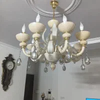 لوستر کریستالی مدرن جدید|لوستر و چراغ آویز|کرج, کرج نو|دیوار