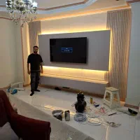 تی وی وال کافی بار تی وی روم کفپوش نصب ترمووال