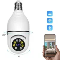 دوربین لامپی چرخش 360 درجه قابل کنترل v380 اصل|دوربین مداربسته|قم, صفائیه|دیوار