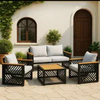 مبل باغی صندلی های باغی پروفیلی کارولین 4نفره