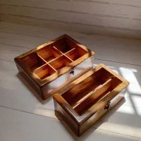 جعبه تیبگ چوبی تی بگ قهوه چای جهاز تنقلات پذیرایی