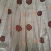 یک جفت پرده حریر همراه با زیر پرده|پرده، رانر، رومیزی|شاهرود, |دیوار