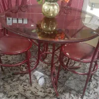 میز وصندلی غذاخوری ۴نفره فرفوژه(فلزی)