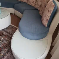 مبل u شکل  کارکرد دست دوم تمیز با جلو‌مبلی گرد|مبلمان خانگی و میز عسلی|ماکو, |دیوار