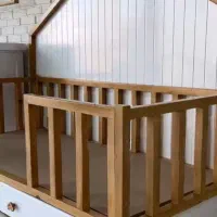 تخت کودک کلبه مونته تمام چوب|تخت و صندلی بچه|نسیمشهر, |دیوار